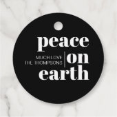 Weltfrieden Personalisiert Moderne Weihnachten Geschenkanhänger (Rückseite)