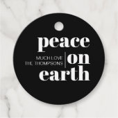 Weltfrieden Personalisiert Moderne Weihnachten Geschenkanhänger (Vorderseite)