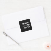 Weltfrieden Personalisiert Moderne Weihnachten Quadratischer Aufkleber (Umschlag)