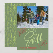 Weltfrieden Personalisiertes Foto Urlaub Feiertagskarte (Vorne/Hinten)