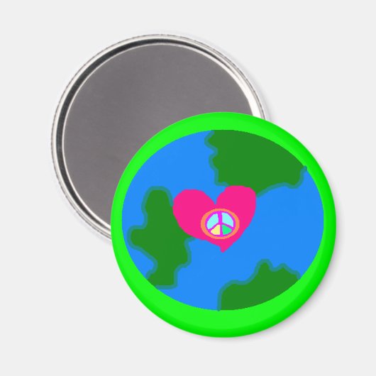 Weltfrieden - Pistachio Magnet (Vorderseite/Rückseite)
