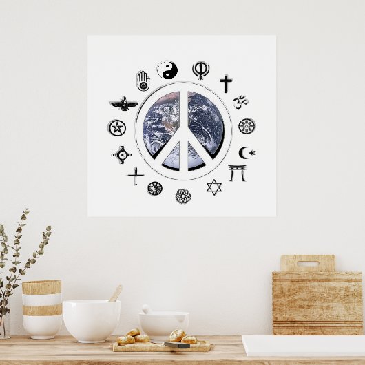 Weltfrieden Poster (Küche)