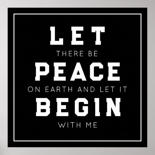 Weltfrieden Poster (Vorne)