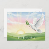 Weltfrieden Postkarte (Vorne/Hinten)