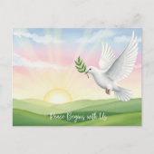 Weltfrieden Postkarte (Vorderseite)