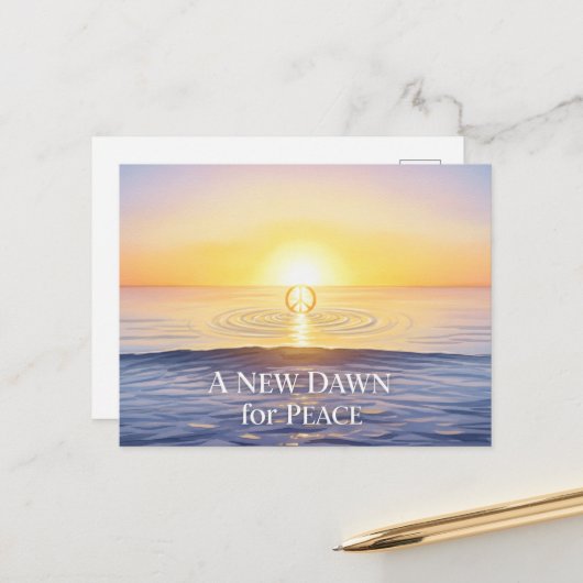 Weltfrieden Postkarte (Vorderseite/Rückseite Beispiel)