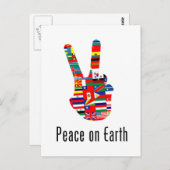 Weltfrieden Postkarte (Vorne/Hinten)