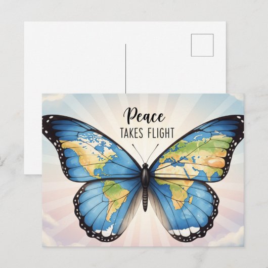 Weltfrieden Postkarte (Vorne/Hinten)