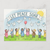 Weltfrieden Postkarte (Vorderseite)