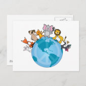 Weltfrieden Postkarte (Vorne/Hinten)