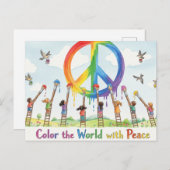 Weltfrieden Postkarte (Vorne/Hinten)