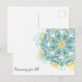 Weltfrieden Postkarte (Vorne/Hinten)