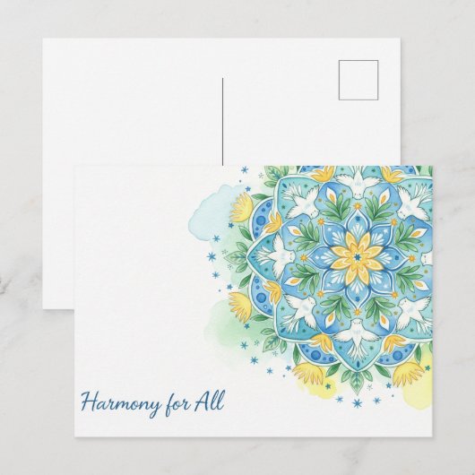 Weltfrieden Postkarte (Vorne/Hinten)