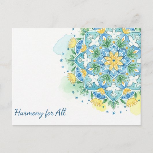 Weltfrieden Postkarte (Vorderseite)