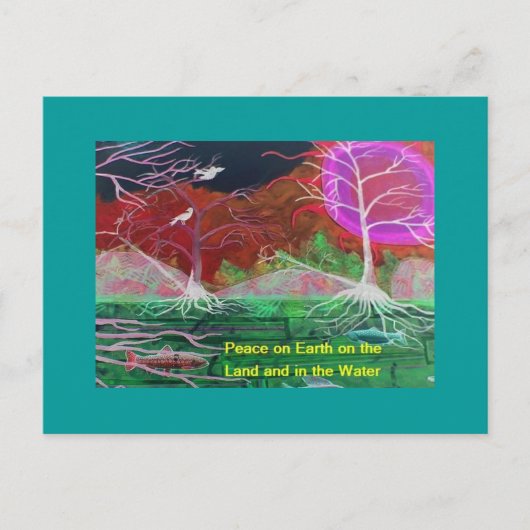 Weltfrieden Postkarte (Vorderseite)