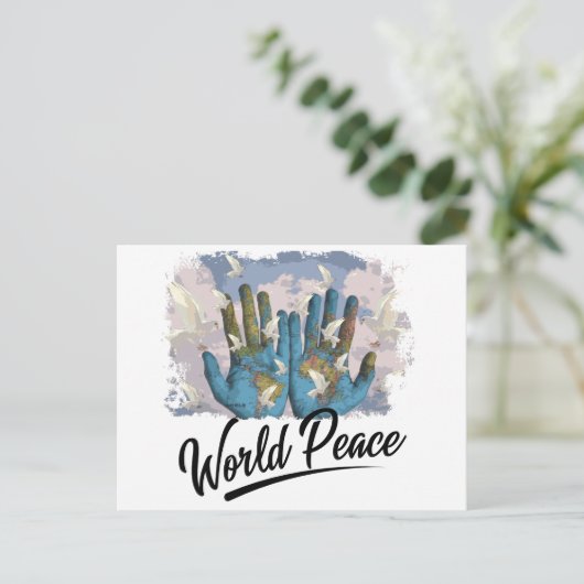 Weltfrieden Postkarte (Stehend Vorderseite)
