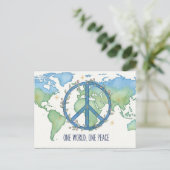 Weltfrieden Postkarte (Stehend Vorderseite)
