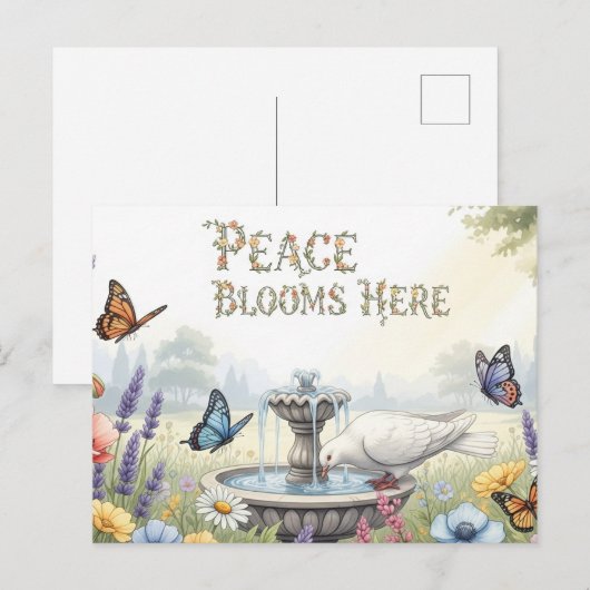 Weltfrieden Postkarte (Vorne/Hinten)