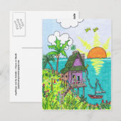 Weltfrieden Postkarte (Vorne/Hinten)