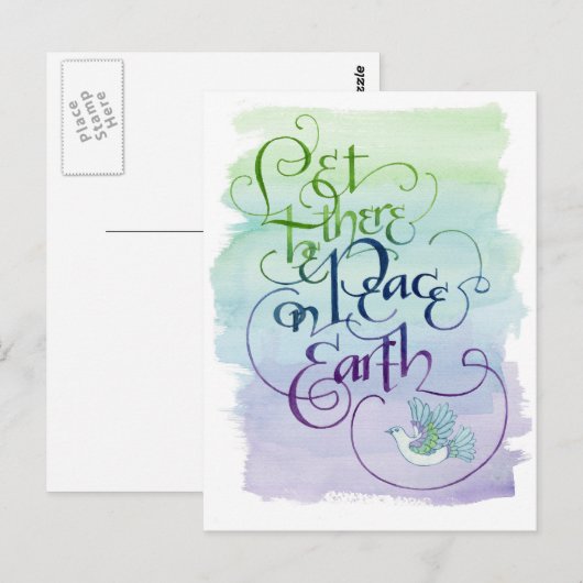 Weltfrieden Postkarte (Vorne/Hinten)