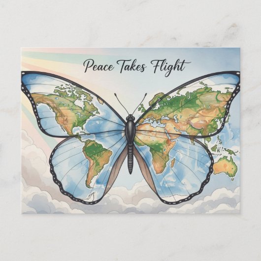 Weltfrieden Postkarte (Vorderseite)