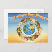 Weltfrieden Postkarte (Vorne/Hinten)