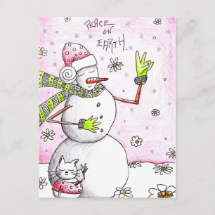 Weltfrieden - Postkarte für eine Ursache