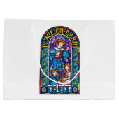 Weltfrieden Pre-Raphaelite große Geschenktasche Große Geschenktüte (Rückseite)