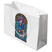 Weltfrieden Pre-Raphaelite große Geschenktasche Große Geschenktüte (Rückseite Schrägansicht)