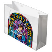 Weltfrieden Pre-Raphaelite große Geschenktasche Große Geschenktüte (Vorderseite Schrägansicht)