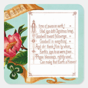 Weltfrieden Quadratischer Aufkleber