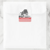 Weltfrieden Quadratischer Aufkleber (Tasche)