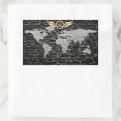 Weltfrieden Rechteckiger Aufkleber (Tasche)