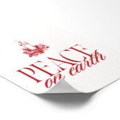 Weltfrieden Red Candle Christmas Poster (Ecke)