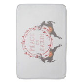 Weltfrieden Reindeer Holiday Badematte (Vorderseite Vertikal)