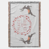 Weltfrieden Reindeer Holiday Decke (Vorderseite Vertikal)