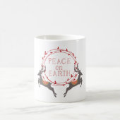 Weltfrieden Reindeer Holiday Kaffeetasse (Mittel)