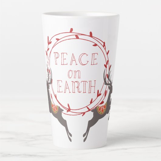 Weltfrieden Reindeer Holiday Milchtasse (Vorderseite)