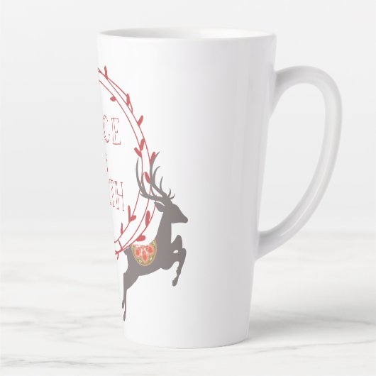 Weltfrieden Reindeer Holiday Milchtasse (Rechts)