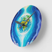 Weltfrieden Runde Wanduhr (Winkel)