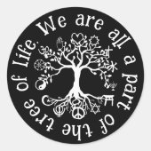 Weltfrieden Runder Aufkleber (Vorderseite)