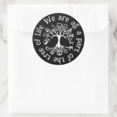 Weltfrieden Runder Aufkleber (Tasche)