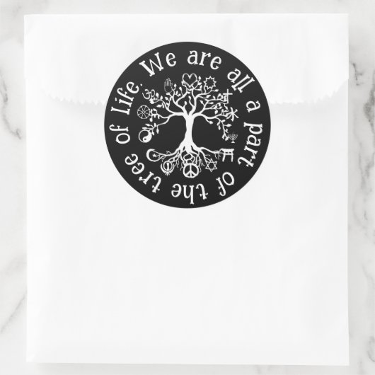 Weltfrieden Runder Aufkleber (Tasche)