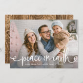 Weltfrieden | Rustische Typografie zu Weihnachten (Vorne/Hinten)