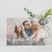 Weltfrieden | Rustische Typografie zu Weihnachten (Stehend Vorderseite)