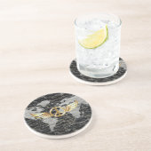 Weltfrieden Sandstein Untersetzer (Seite)