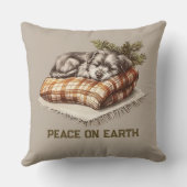 Weltfrieden Schlafen Welpendecke Kissen (Rückseite)