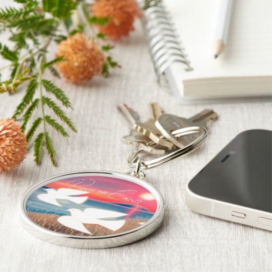 Weltfrieden Schlüsselanhänger (Seite)