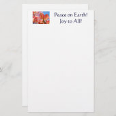 Weltfrieden! Schreibwaren Joy to All! Dogwoods Briefpapier (Vorne/Hinten)