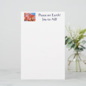 Weltfrieden! Schreibwaren Joy to All! Dogwoods Briefpapier (Stehend Vorderseite)